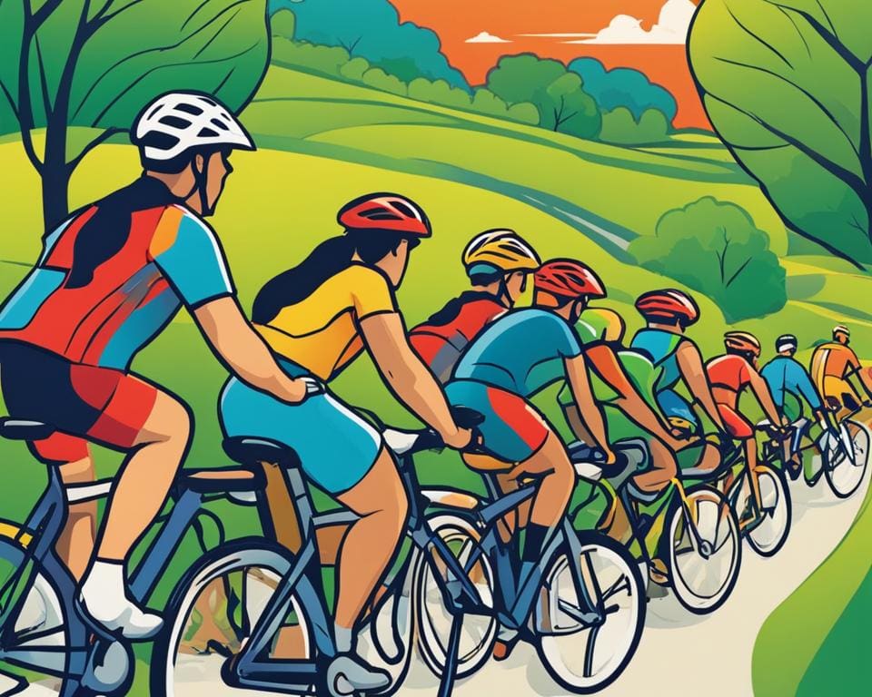 Sociale verbondenheid binnen een groep fietsers