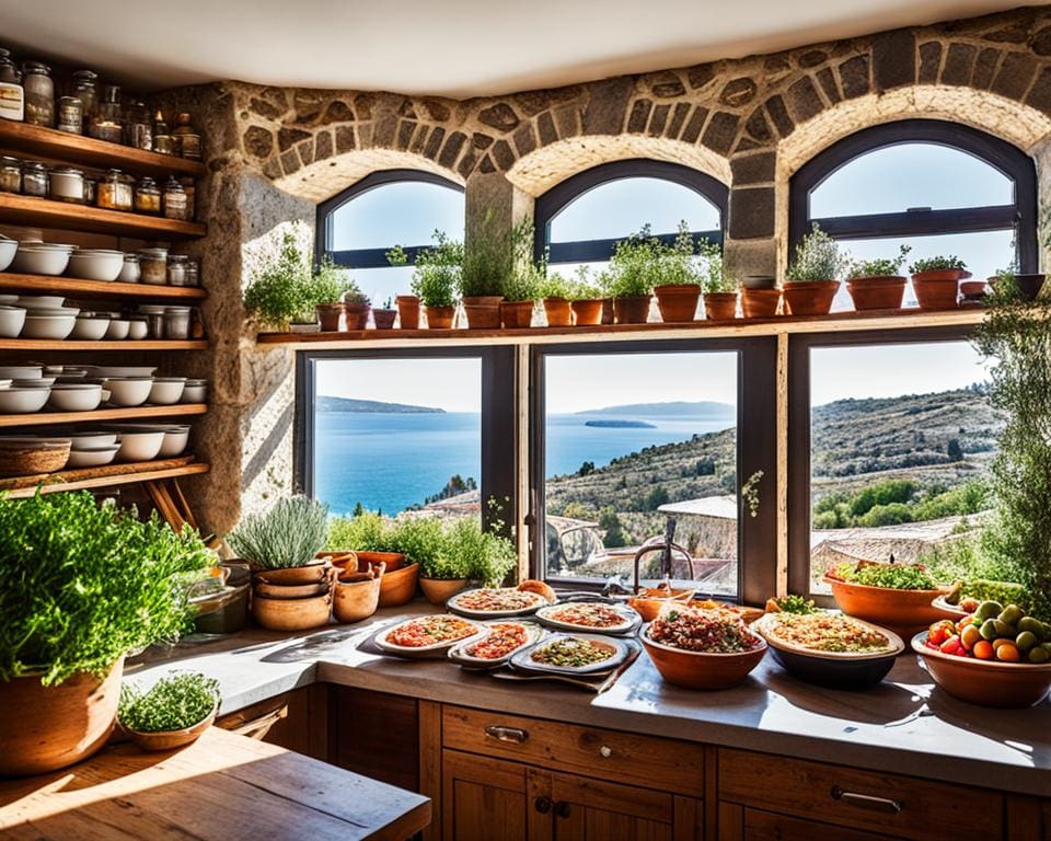 Authentieke Griekse keuken op Santorini