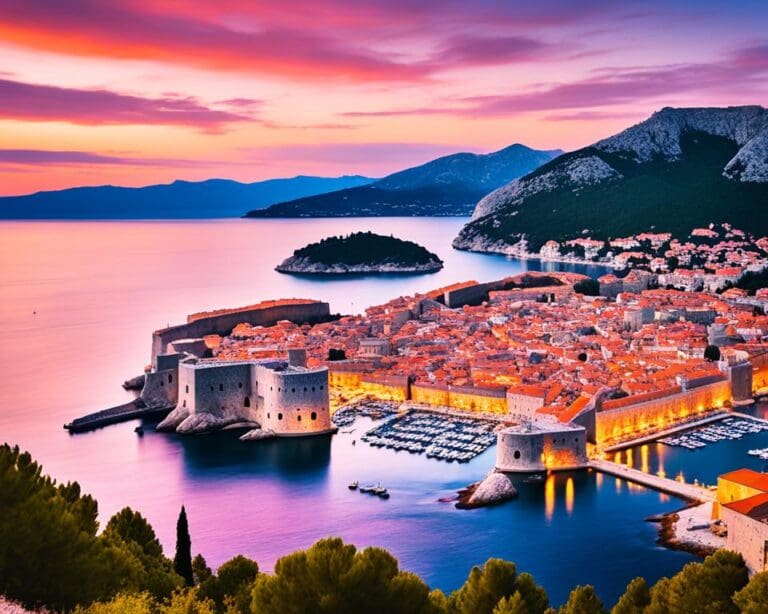 Ontdek Dubrovnik bij zonsondergang, Kroatië