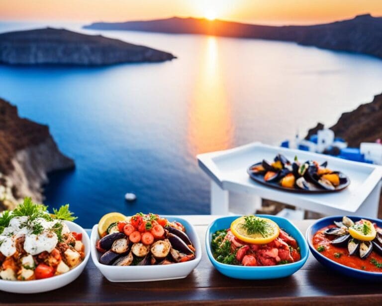 Proef de Griekse keuken op Santorini