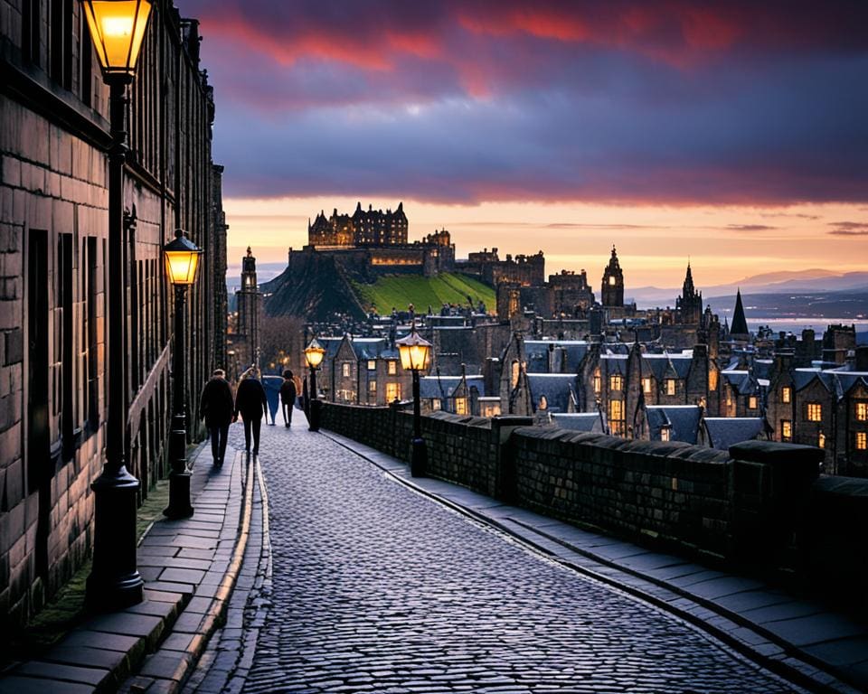 Wandel door de historische straten van Edinburgh, Schotland
