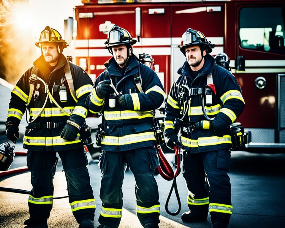 Brandweerlieden: training en uitrusting