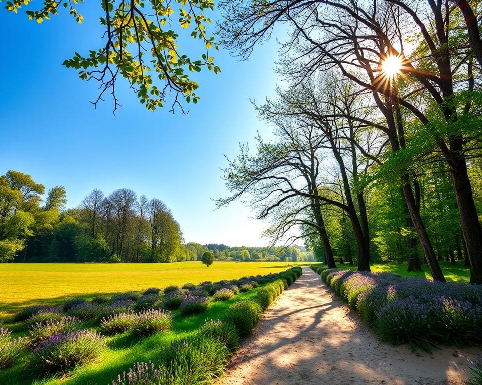 Adem de frisse lucht in op de Veluwe, Nederland