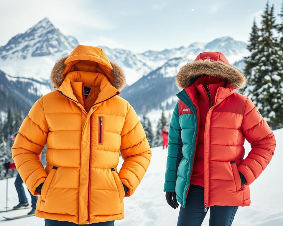 Warme donsjackets voor winterse outdooractiviteiten