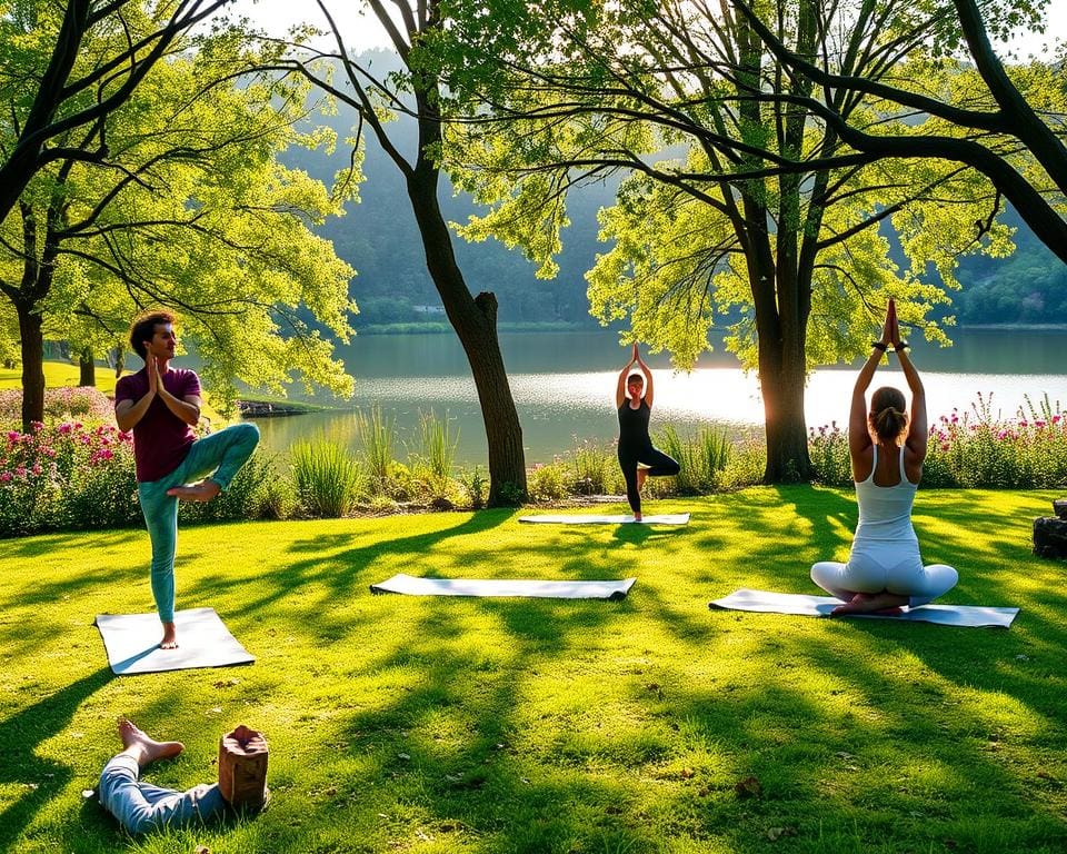 yogahoudingen voor gezondheid en welzijn