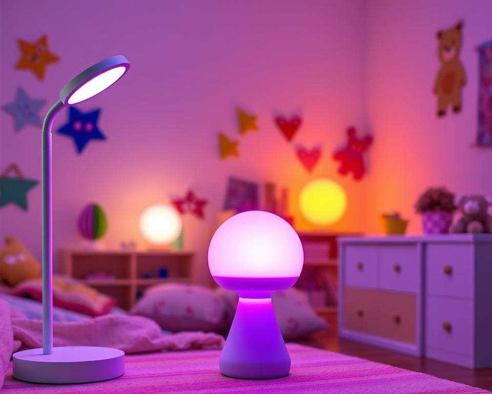 Moderne kinderlampen met variabele lichtkleuren