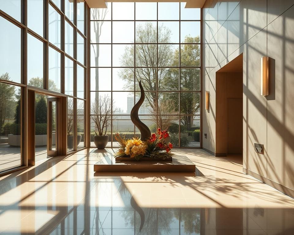 Hoe maak je van een hal met glas een eyecatcher?