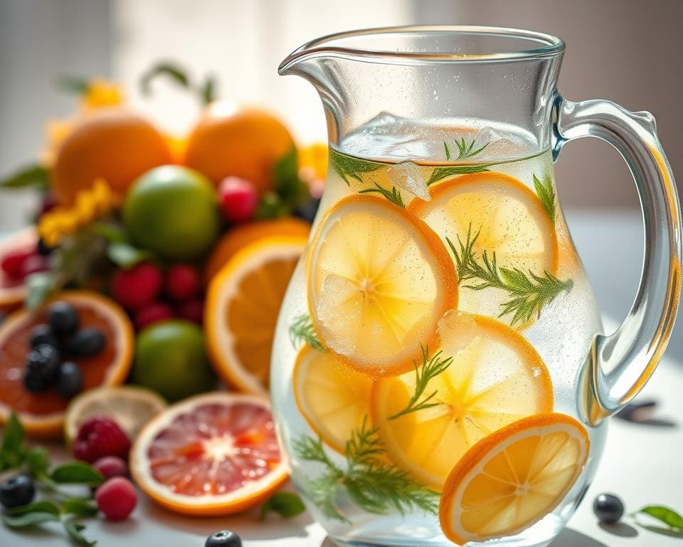 Zelfgemaakte infused water