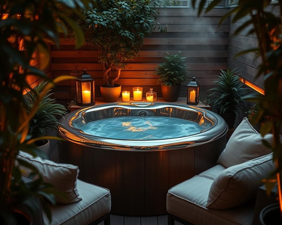 luxe hottubs voor kleine ruimtes