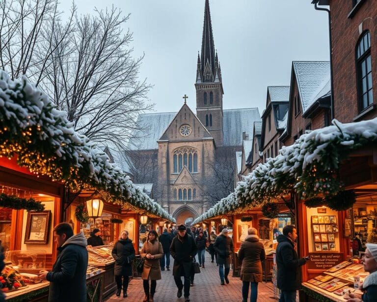 De charme van wintermarkten verspreid over het hele land