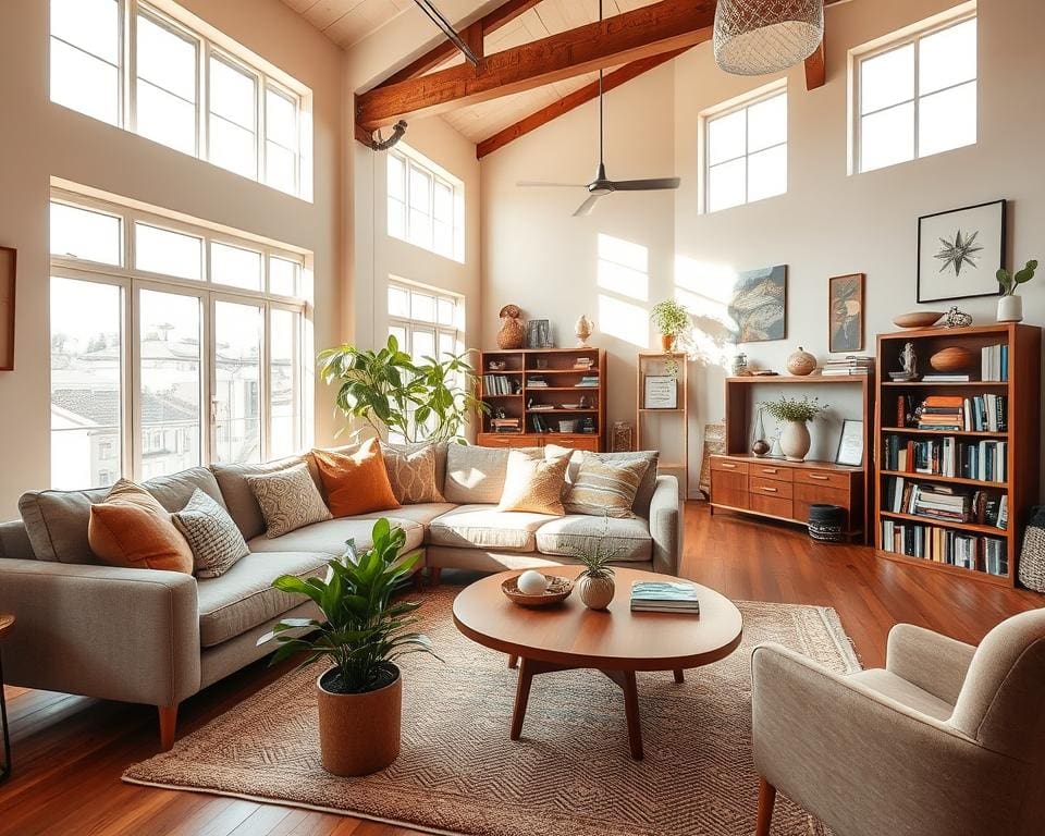 Gezellige inrichting voor een ruim appartement