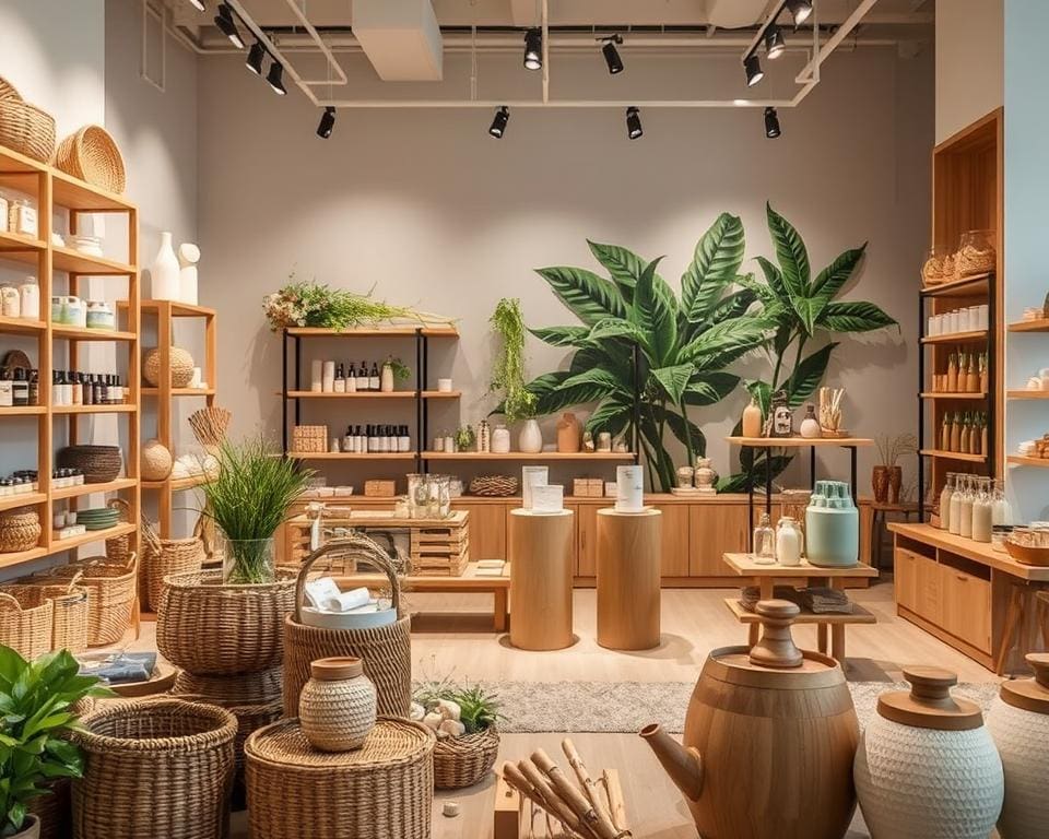 Duurzame keuzes bij winkeldisplays en presentatie