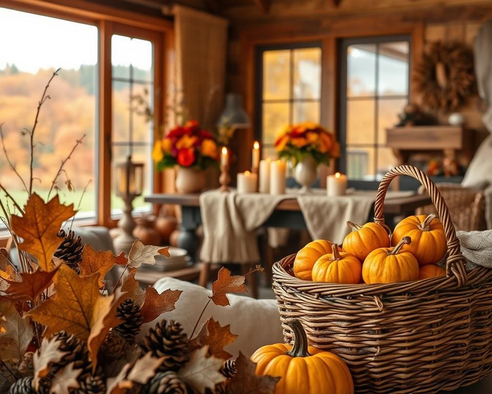 Waarmee maak je een herfstinterieur gezellig?