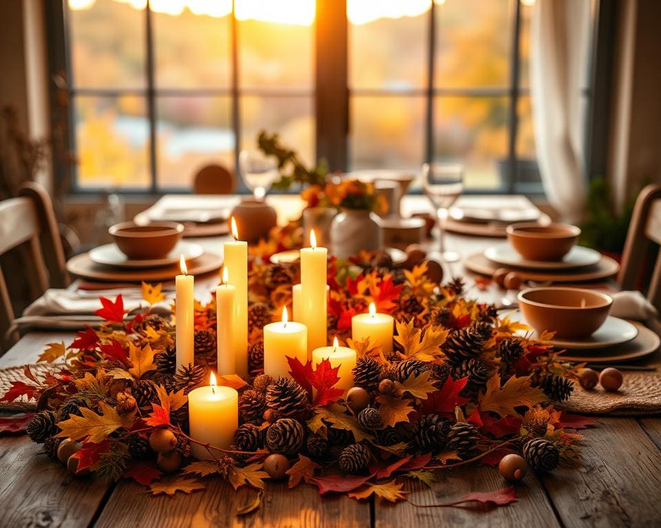 Wat maakt een herfsttafel sfeervol en warm?