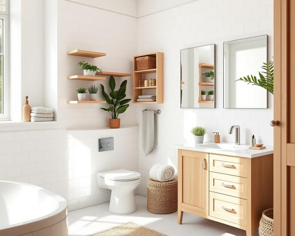 Wat zijn slimme opbergideeën voor kleine badkamers?
