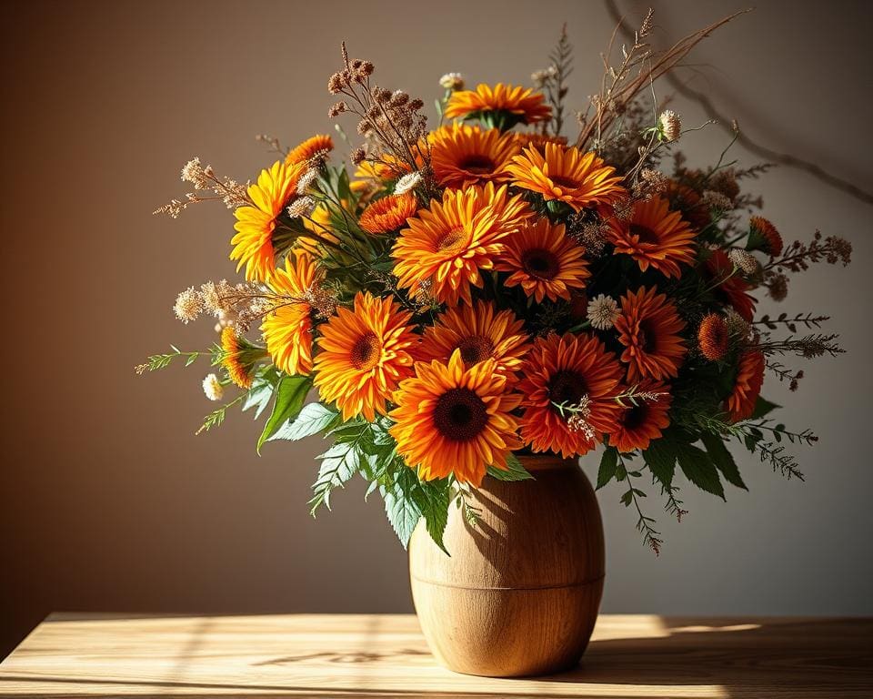 Welke bloemen passen bij een herfstinterieur?