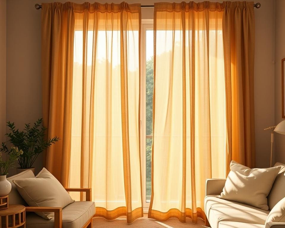 Welke gordijnen filteren het zomerse licht mooi?