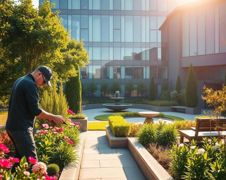 Wat doet een hovenier voor bedrijfstuinen?