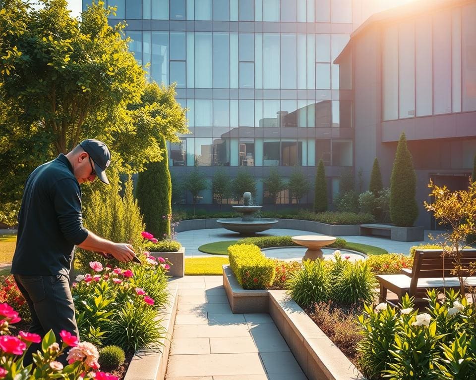 Wat doet een hovenier voor bedrijfstuinen?