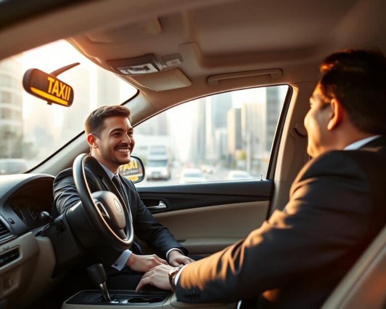 Hoe werkt een taxichauffeur met klantvervoer?