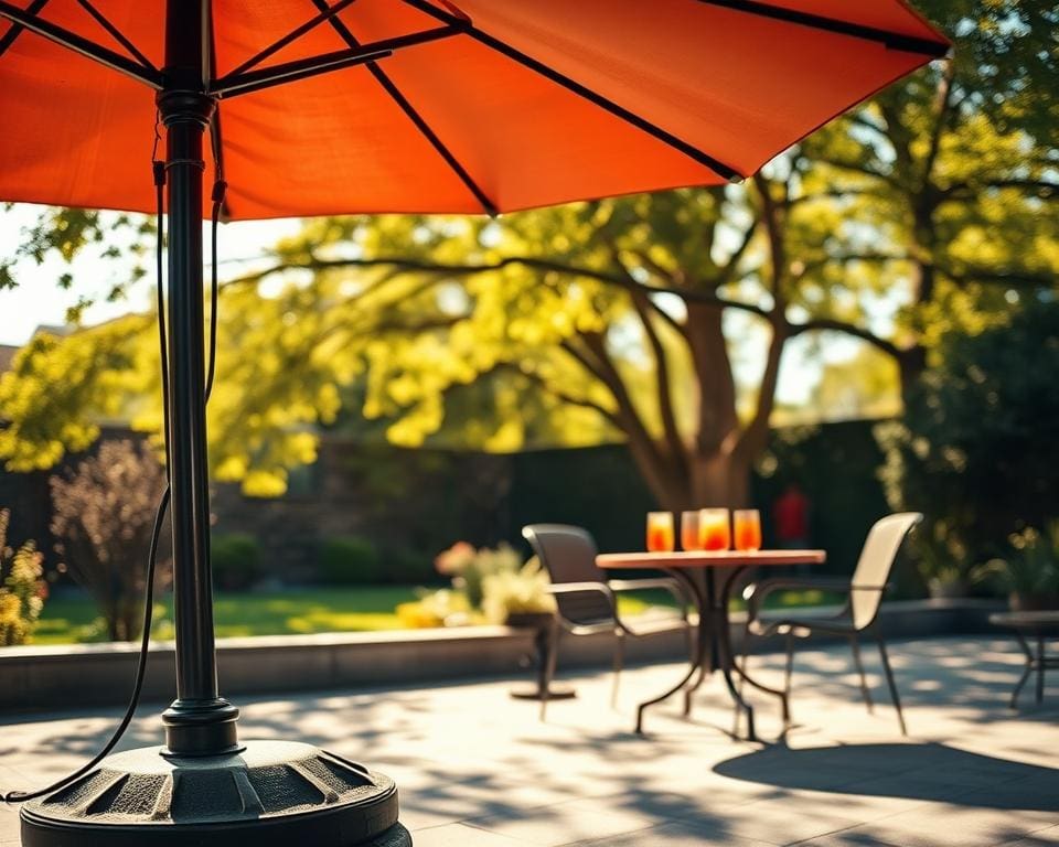 Wat maakt een parasol stabiel bij wind?