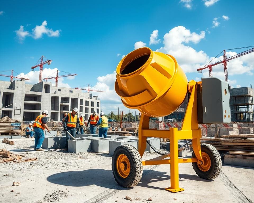 Wat maakt een betonmixer essentieel op de werf?