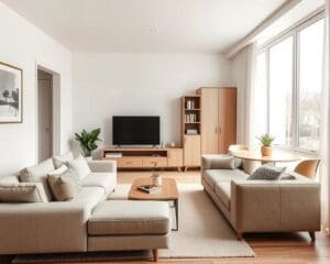 kleine woonkamer inrichten